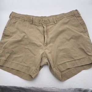 Polo Ralph Lauren Shorts Mens 42 Beige 6 in Inseam Classic Fit Chino Distressed